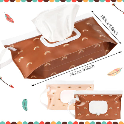 FEBSNOW 2 Pack Baby Wipe Dispenser, Reusable Portable Travel Wipe Holder