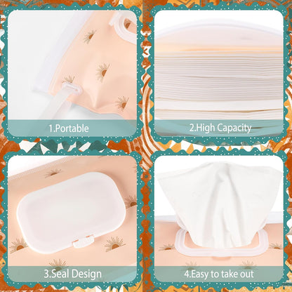 FEBSNOW 2 Pack Baby Wipe Dispenser, Reusable Portable Travel Wipe Holder