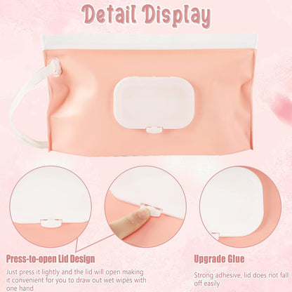 FEBSNOW 2 Pack Baby Wipe Dispenser, Reusable Portable Travel Wipe Holder