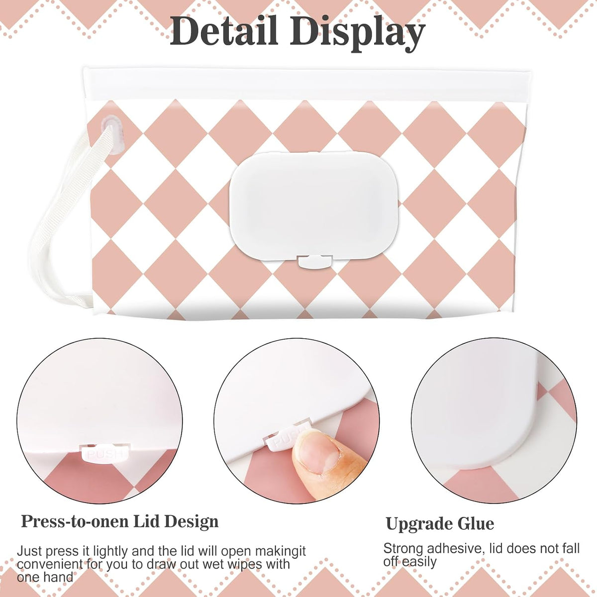 FEBSNOW 2 Pack Baby Wipe Dispenser, Reusable Portable Travel Wipe Holder