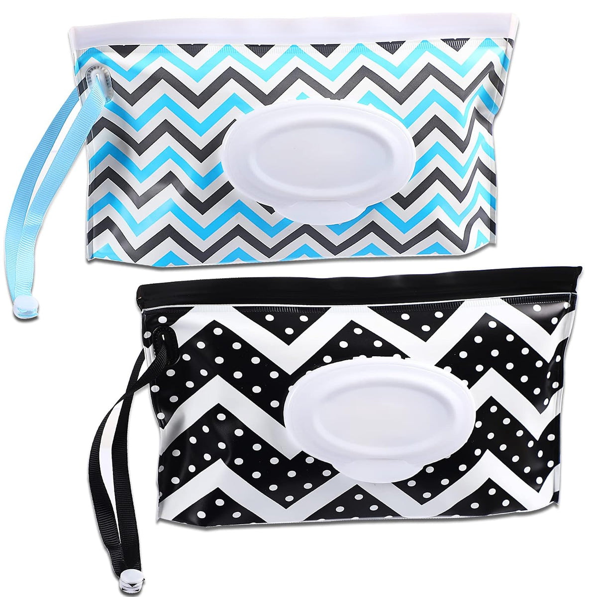 FEBSNOW 2 Pack Baby Wipe Dispenser, Reusable Portable Travel Wipe Holder