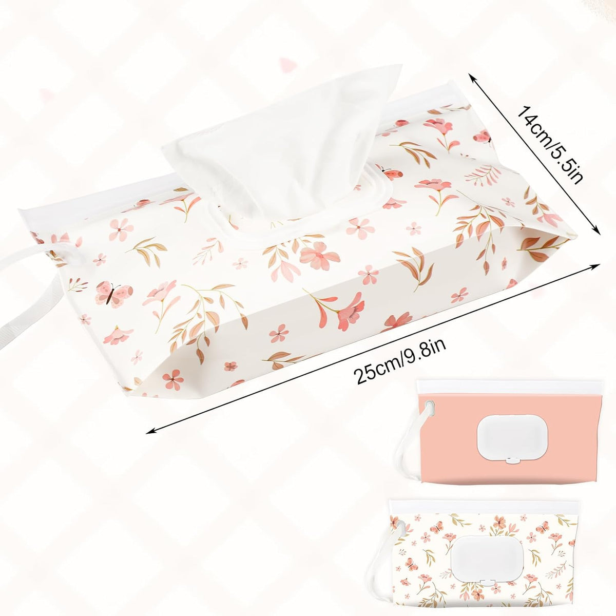 FEBSNOW 2 Pack Baby Wipe Dispenser, Reusable Portable Travel Wipe Holder