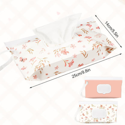 FEBSNOW 2 Pack Baby Wipe Dispenser, Reusable Portable Travel Wipe Holder