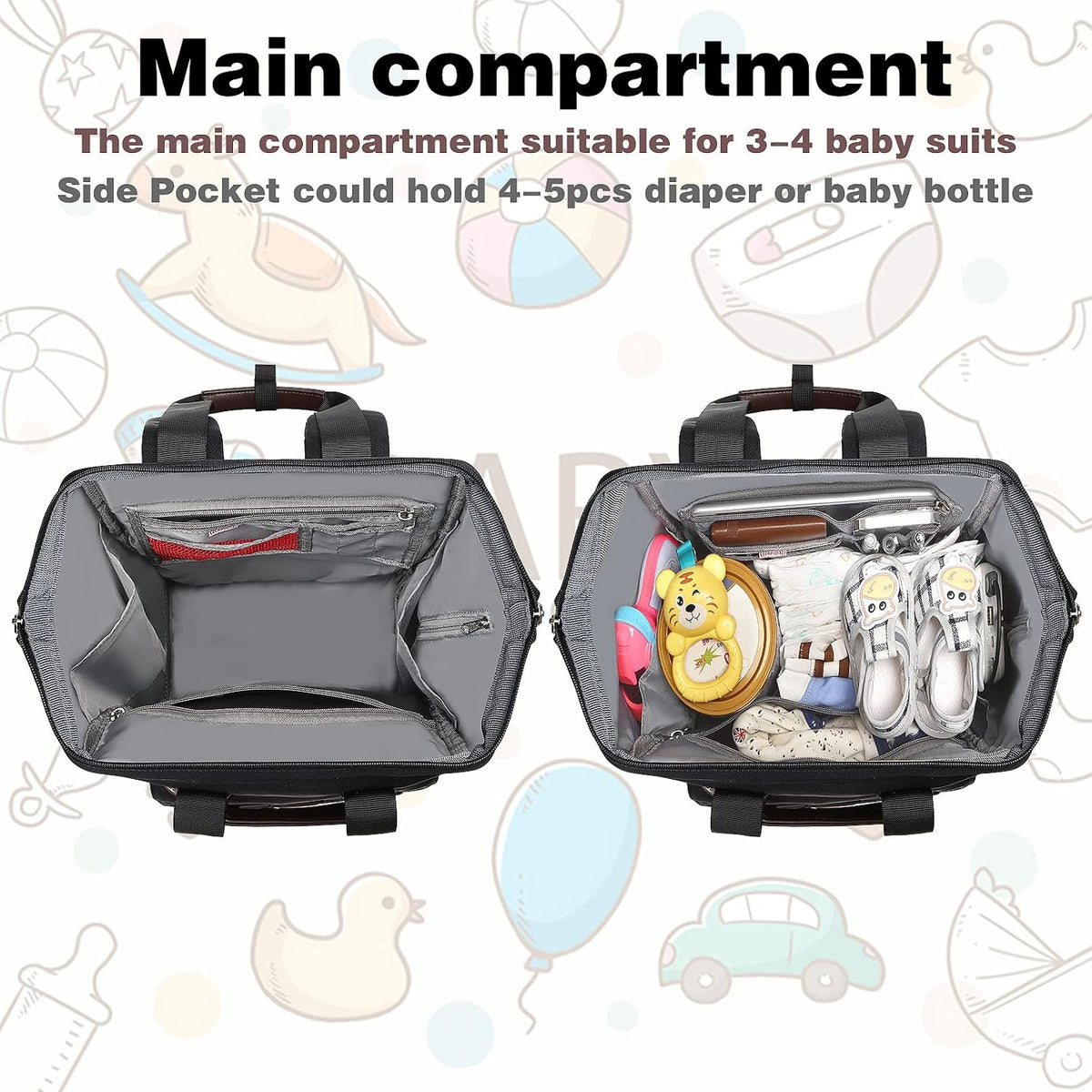 Diaper Bag Backpack, Pink Baby Girls Diaper Bag for Mom, Travel Baby Bags Backpack for Women, Insulated Pockets Portable toddler diaper bag, RFID Anti-Theft Pocket