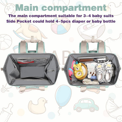 Diaper Bag Backpack, Pink Baby Girls Diaper Bag for Mom, Travel Baby Bags Backpack for Women, Insulated Pockets Portable toddler diaper bag, RFID Anti-Theft Pocket