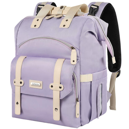 Diaper Bag Backpack, Pink Baby Girls Diaper Bag for Mom, Travel Baby Bags Backpack for Women, Insulated Pockets Portable toddler diaper bag, RFID Anti-Theft Pocket