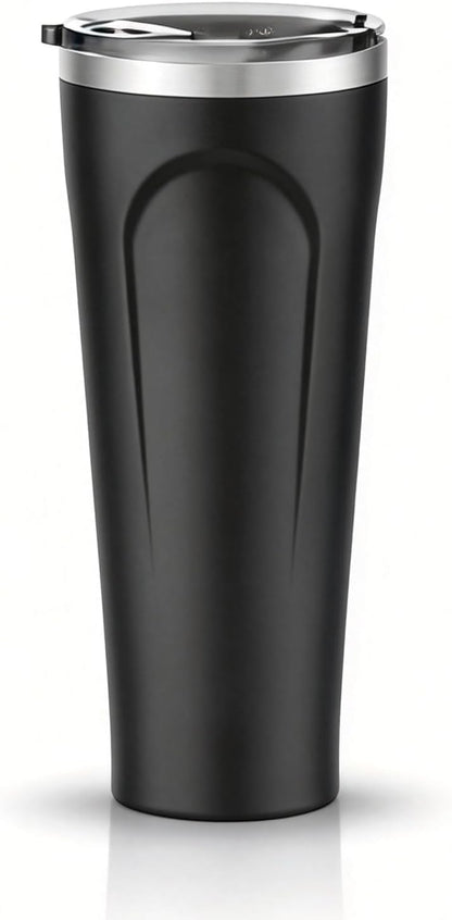 32oz Stainless Steel Insulated Tumbler with Lid, Cup Holder Friendly Travel Coffee Mug, Reusable Water Cup for Hot & Cold Drinks, Leak Resistant