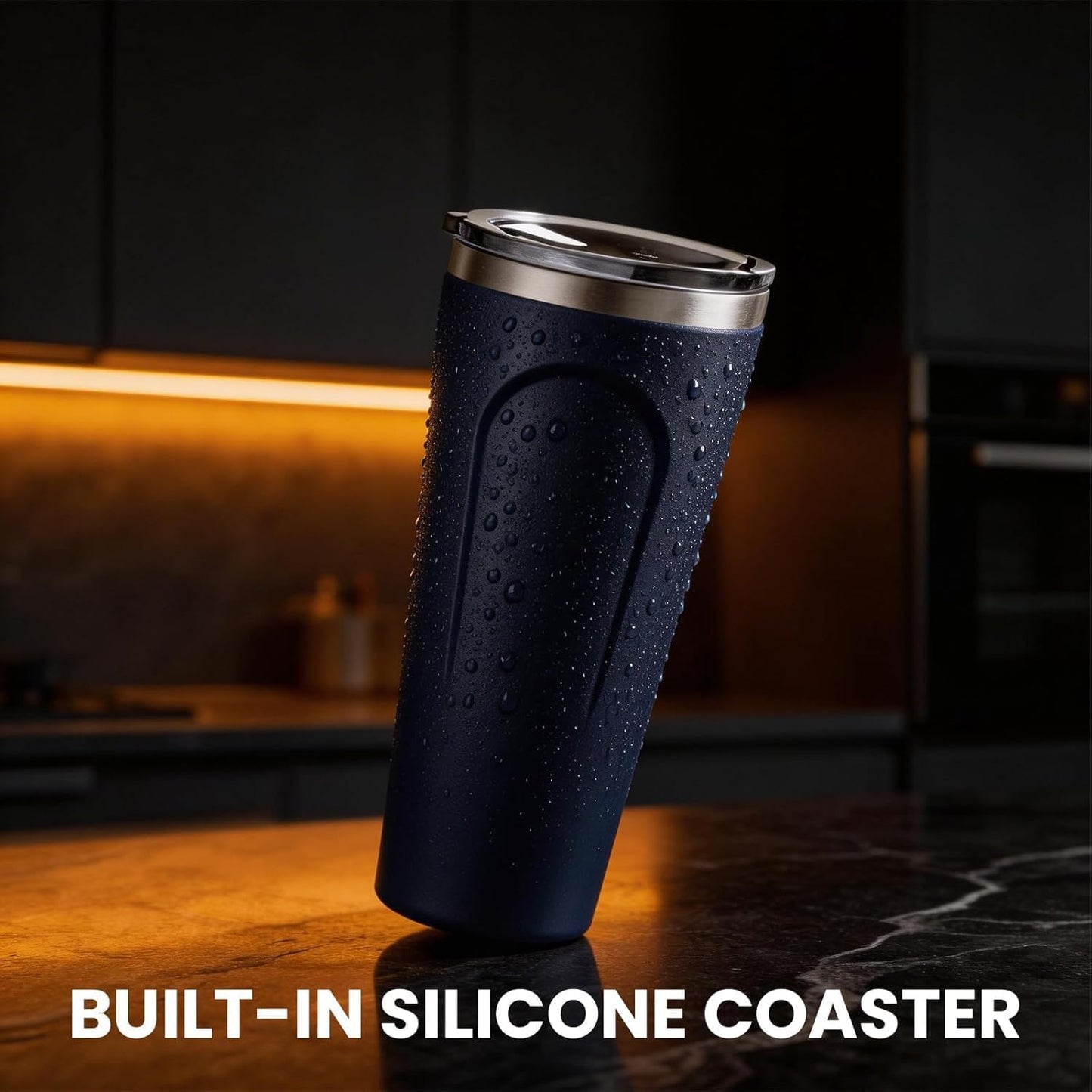 32oz Stainless Steel Insulated Tumbler with Lid, Cup Holder Friendly Travel Coffee Mug, Reusable Water Cup for Hot & Cold Drinks, Leak Resistant