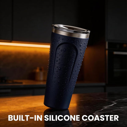 32oz Stainless Steel Insulated Tumbler with Lid, Cup Holder Friendly Travel Coffee Mug, Reusable Water Cup for Hot & Cold Drinks, Leak Resistant