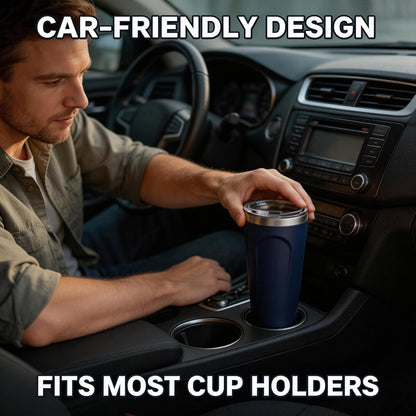 32oz Stainless Steel Insulated Tumbler with Lid, Cup Holder Friendly Travel Coffee Mug, Reusable Water Cup for Hot & Cold Drinks, Leak Resistant