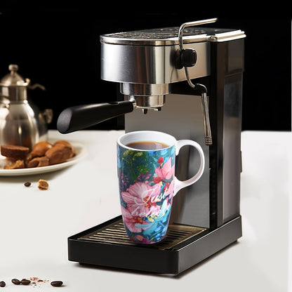 17 oz Ceramic Travel Mug, Microwave & Dishwasher Safe Coffee Cup | Large Capacity Travel Coffee Cup with Lid & Handle for Men Women Home and Office Work