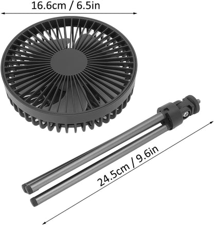 Baby Stroller Fan with Flexible Tripod, Rechargeable Portable Fan, Timing Function 3 Speed, Power Bank for Outdoor Travel (Gray)