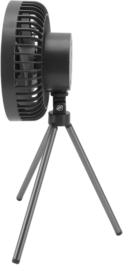 Baby Stroller Fan with Flexible Tripod, Rechargeable Portable Fan, Timing Function 3 Speed, Power Bank for Outdoor Travel (Gray)