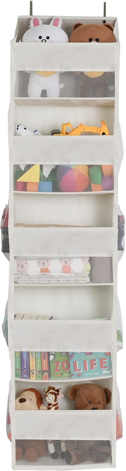 Bundle of 1-Pack Over the Door Bathroom Organizer & 3-Pack Trapezoid Storage Bins