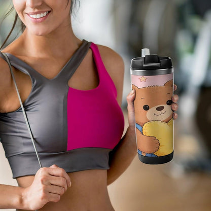 13oz Insulated Travel Coffee Mug Reusable Coffee Cup Water Bottle | Love Heart Travel Mug with Leak Proof Lid Double Wall Stainless Steel Coffee Tumbler Personalized Gift