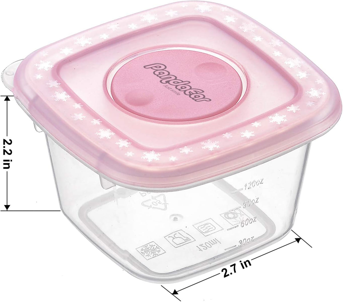Baby Food Snack Plastic Storage Container with Lids, 12 Pack Set BPA Free Freezer & Dishwasher Safe for Kids