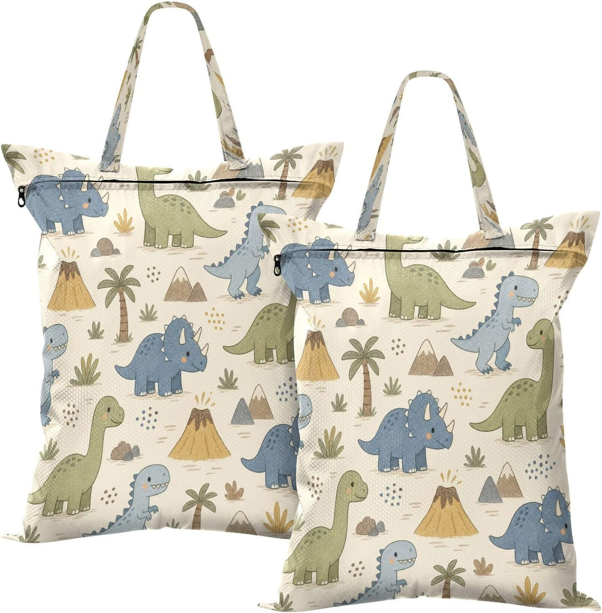 Dinosaur Tree Waterproof Travel Laundry Bag Washable 2 Pack
