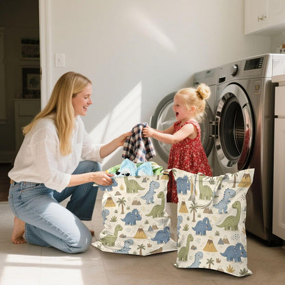 Dinosaur Tree Waterproof Travel Laundry Bag Washable 2 Pack