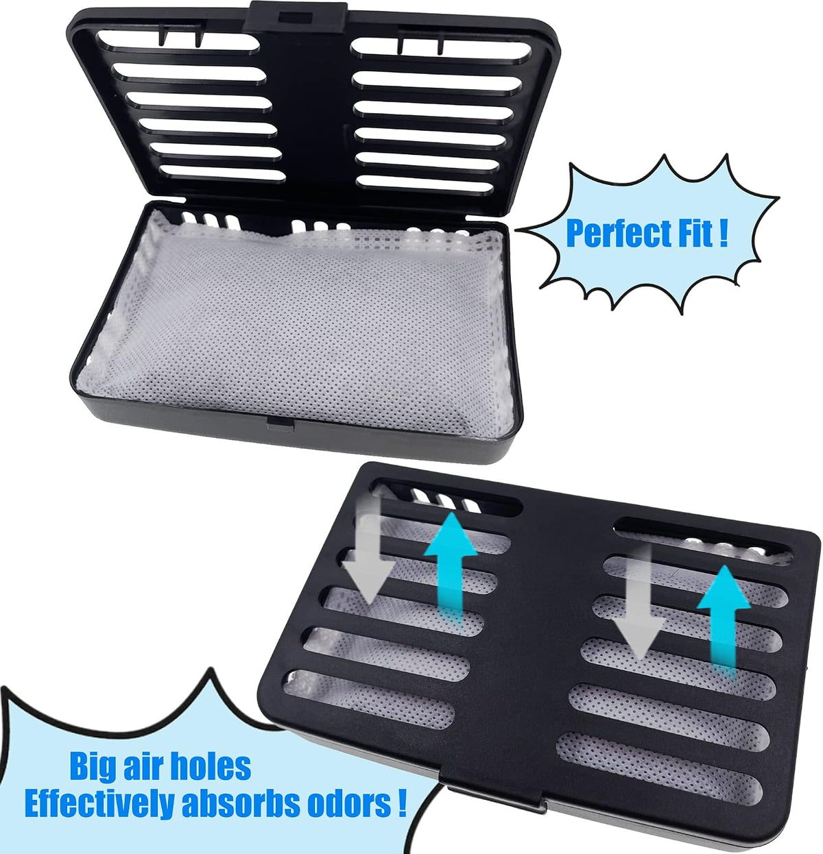 Trash Can Deodorizer Kit Stick-On Activated Carbon Odor Eliminator