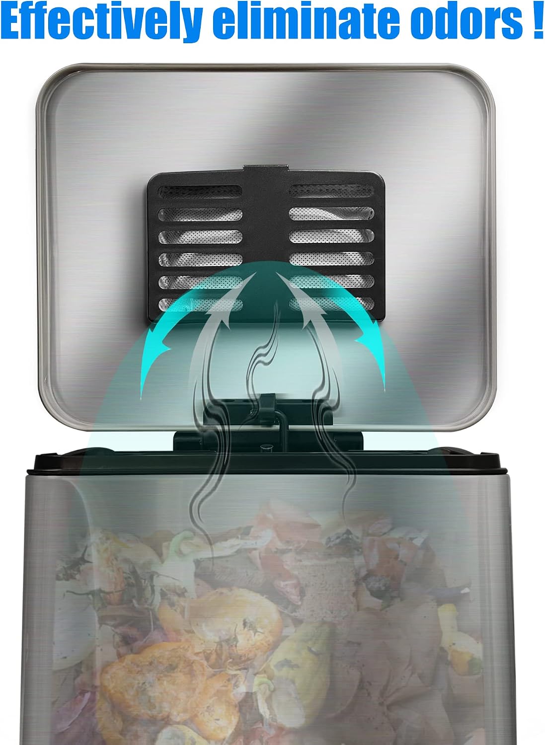 Trash Can Deodorizer Kit Stick-On Activated Carbon Odor Eliminator