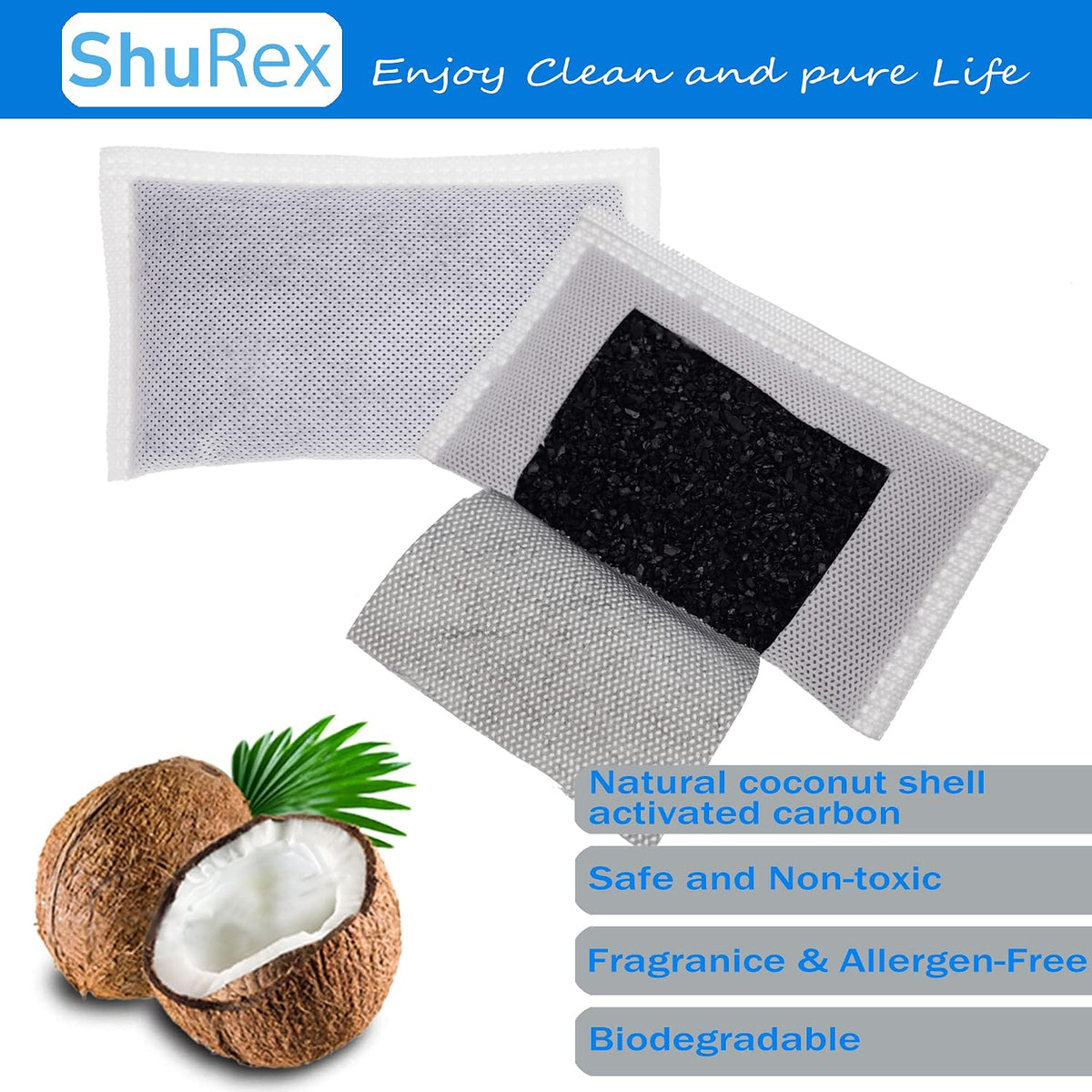 Trash Can Deodorizer Kit Stick-On Activated Carbon Odor Eliminator