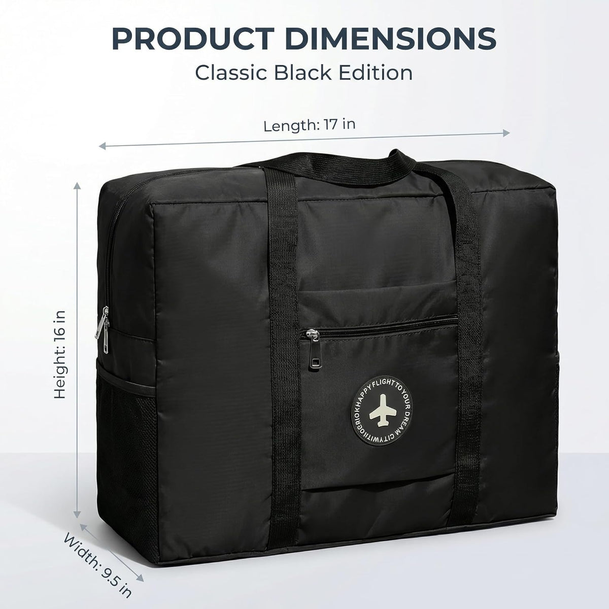Backless Booster Seat Travel Bag, Black