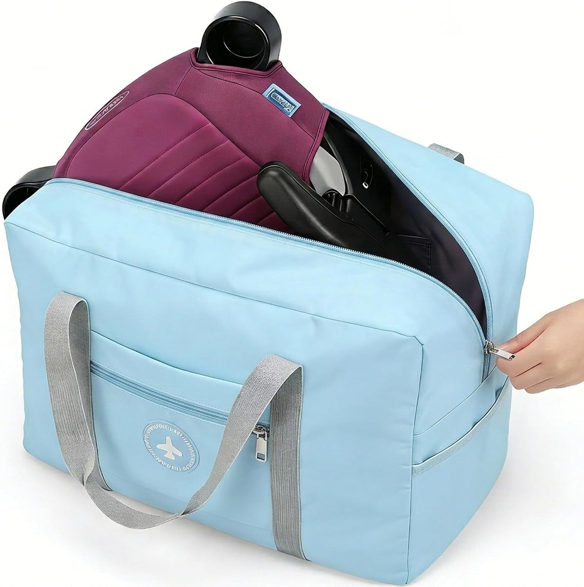 Backless Booster Seat Travel Bag, Black