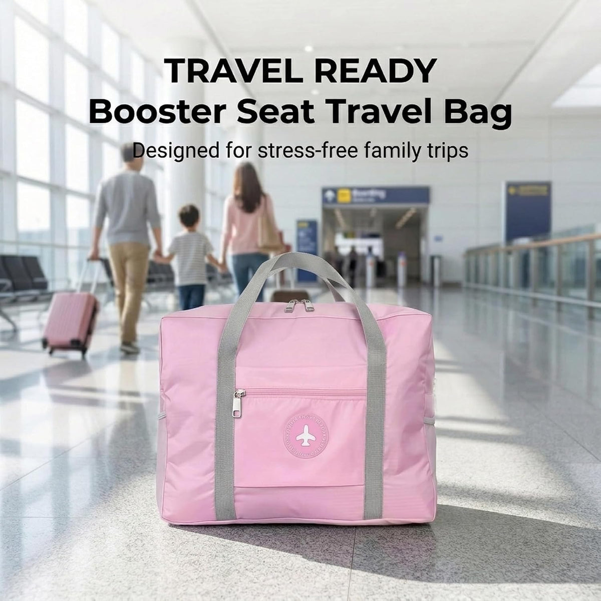 Backless Booster Seat Travel Bag, Black