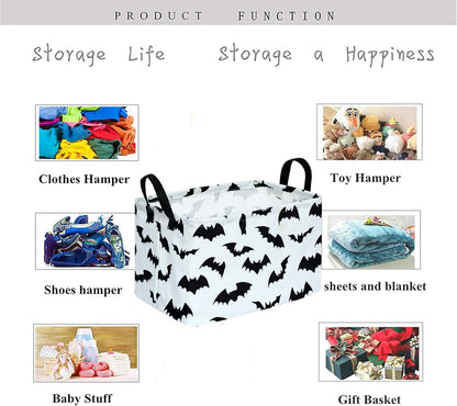 Square Storage Basket Gift Shelf Basket Storage Bin, Nursery Basket Organizer Box for With Handles for Room Deco (Excavator)