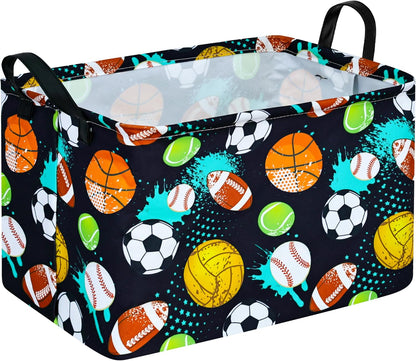 Square Storage Basket Gift Shelf Basket Storage Bin, Nursery Basket Organizer Box for With Handles for Room Deco (Excavator)