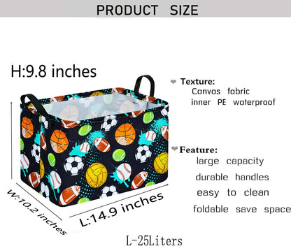 Square Storage Basket Gift Shelf Basket Storage Bin, Nursery Basket Organizer Box for With Handles for Room Deco (Excavator)