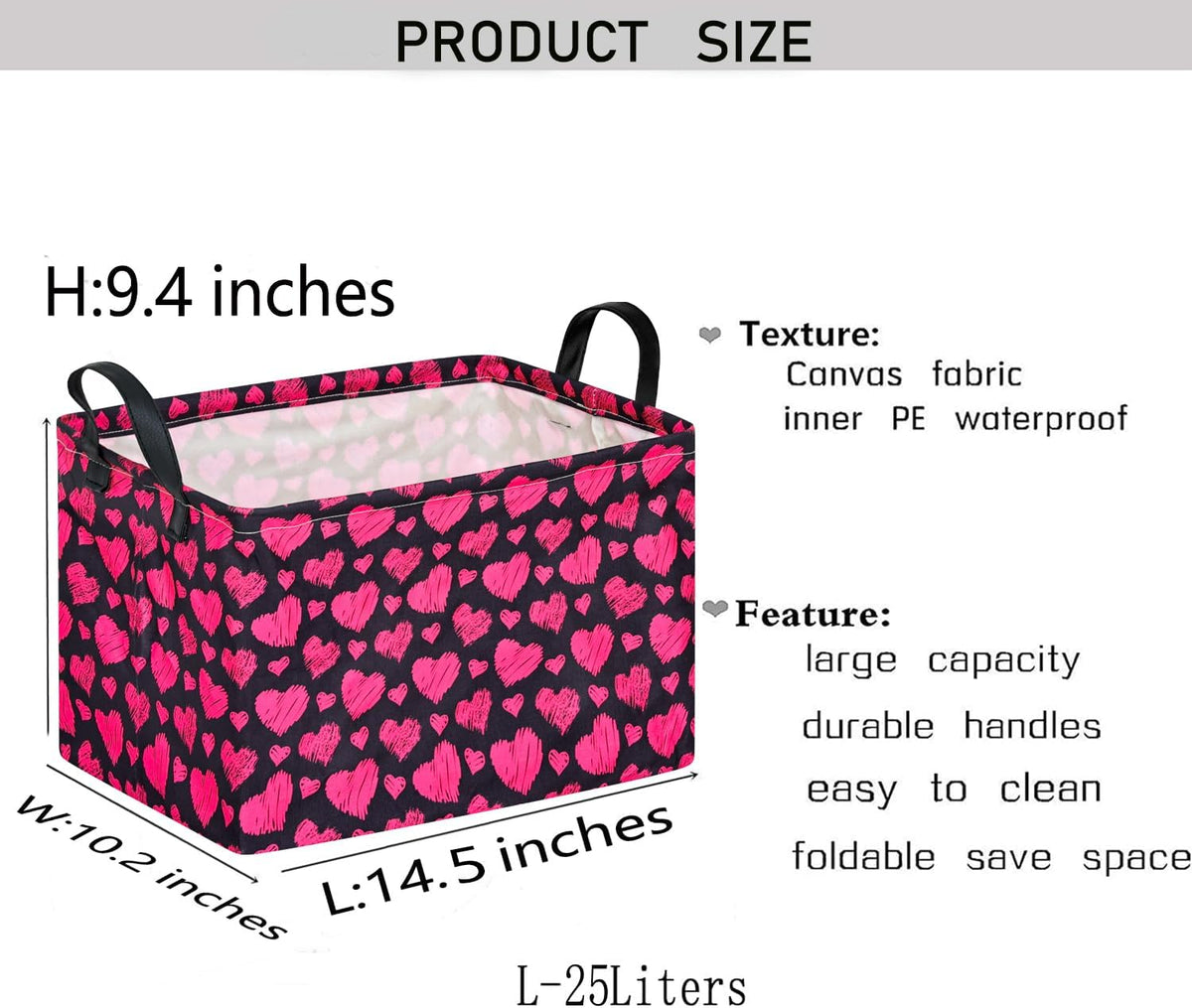 Square Storage Basket Gift Shelf Basket Storage Bin, Nursery Basket Organizer Box for With Handles for Room Deco (Excavator)