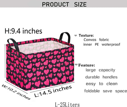 Square Storage Basket Gift Shelf Basket Storage Bin, Nursery Basket Organizer Box for With Handles for Room Deco (Excavator)