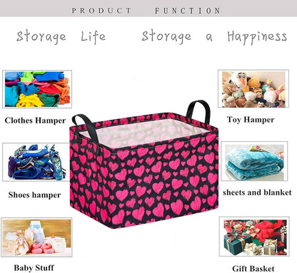 Square Storage Basket Gift Shelf Basket Storage Bin, Nursery Basket Organizer Box for With Handles for Room Deco (Excavator)