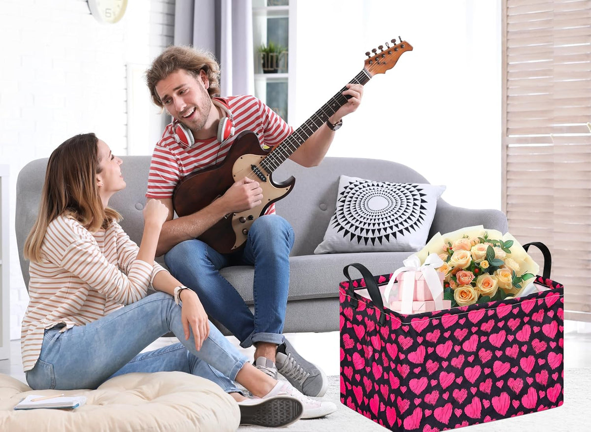 Square Storage Basket Gift Shelf Basket Storage Bin, Nursery Basket Organizer Box for With Handles for Room Deco (Excavator)