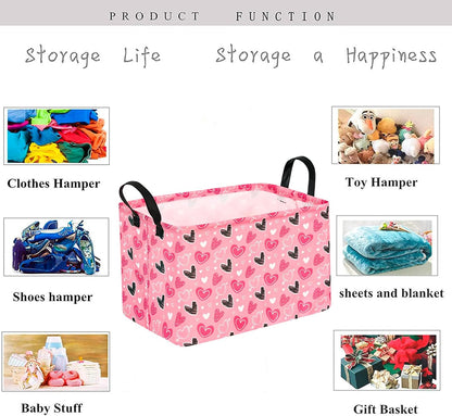 Square Storage Basket Gift Shelf Basket Storage Bin, Nursery Basket Organizer Box for With Handles for Room Deco (Excavator)