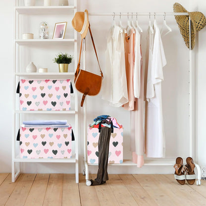 Square Storage Basket Gift Shelf Basket Storage Bin, Nursery Basket Organizer Box for With Handles for Room Deco (Excavator)