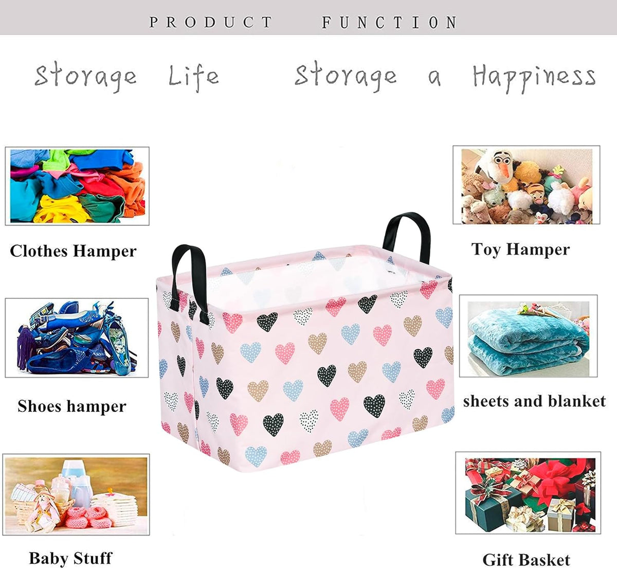 Square Storage Basket Gift Shelf Basket Storage Bin, Nursery Basket Organizer Box for With Handles for Room Deco (Excavator)
