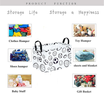 Square Storage Basket Gift Shelf Basket Storage Bin, Nursery Basket Organizer Box for With Handles for Room Deco (Excavator)