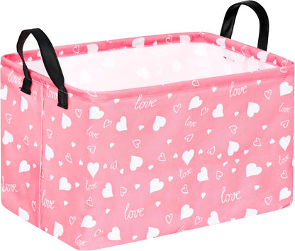 Square Storage Basket Gift Shelf Basket Storage Bin, Nursery Basket Organizer Box for With Handles for Room Deco (Excavator)