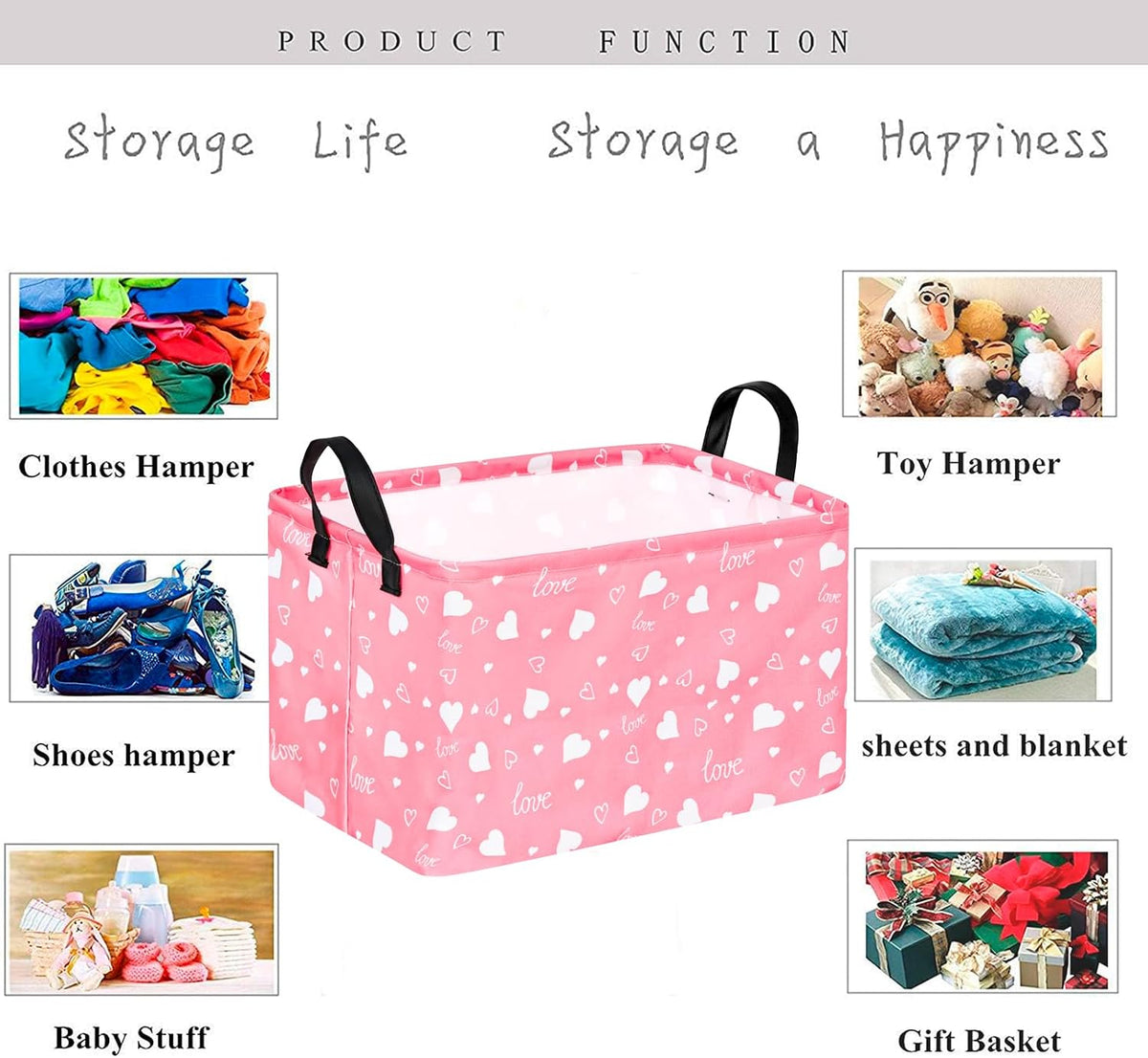 Square Storage Basket Gift Shelf Basket Storage Bin, Nursery Basket Organizer Box for With Handles for Room Deco (Excavator)