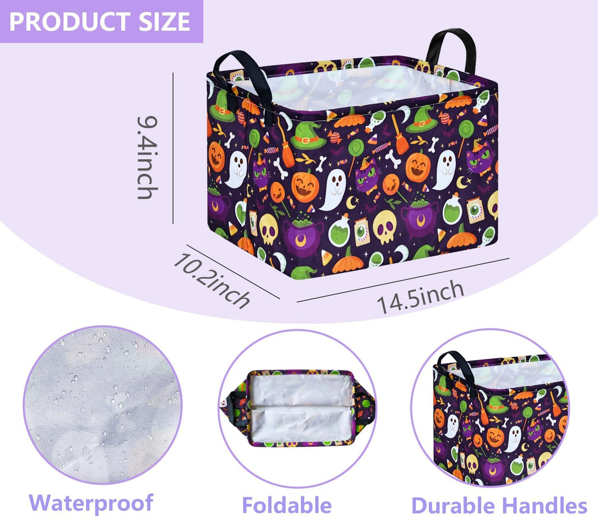 Square Storage Basket Gift Shelf Basket Storage Bin, Nursery Basket Organizer Box for With Handles for Room Deco (Excavator)
