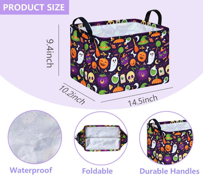 Square Storage Basket Gift Shelf Basket Storage Bin, Nursery Basket Organizer Box for With Handles for Room Deco (Excavator)