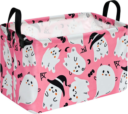 Square Storage Basket Gift Shelf Basket Storage Bin, Nursery Basket Organizer Box for With Handles for Room Deco (Excavator)