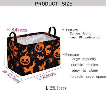Square Storage Basket Gift Shelf Basket Storage Bin, Nursery Basket Organizer Box for With Handles for Room Deco (Excavator)
