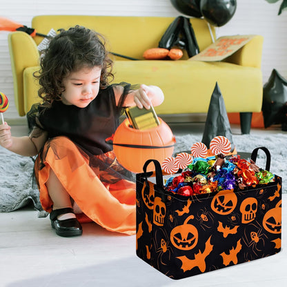 Square Storage Basket Gift Shelf Basket Storage Bin, Nursery Basket Organizer Box for With Handles for Room Deco (Excavator)