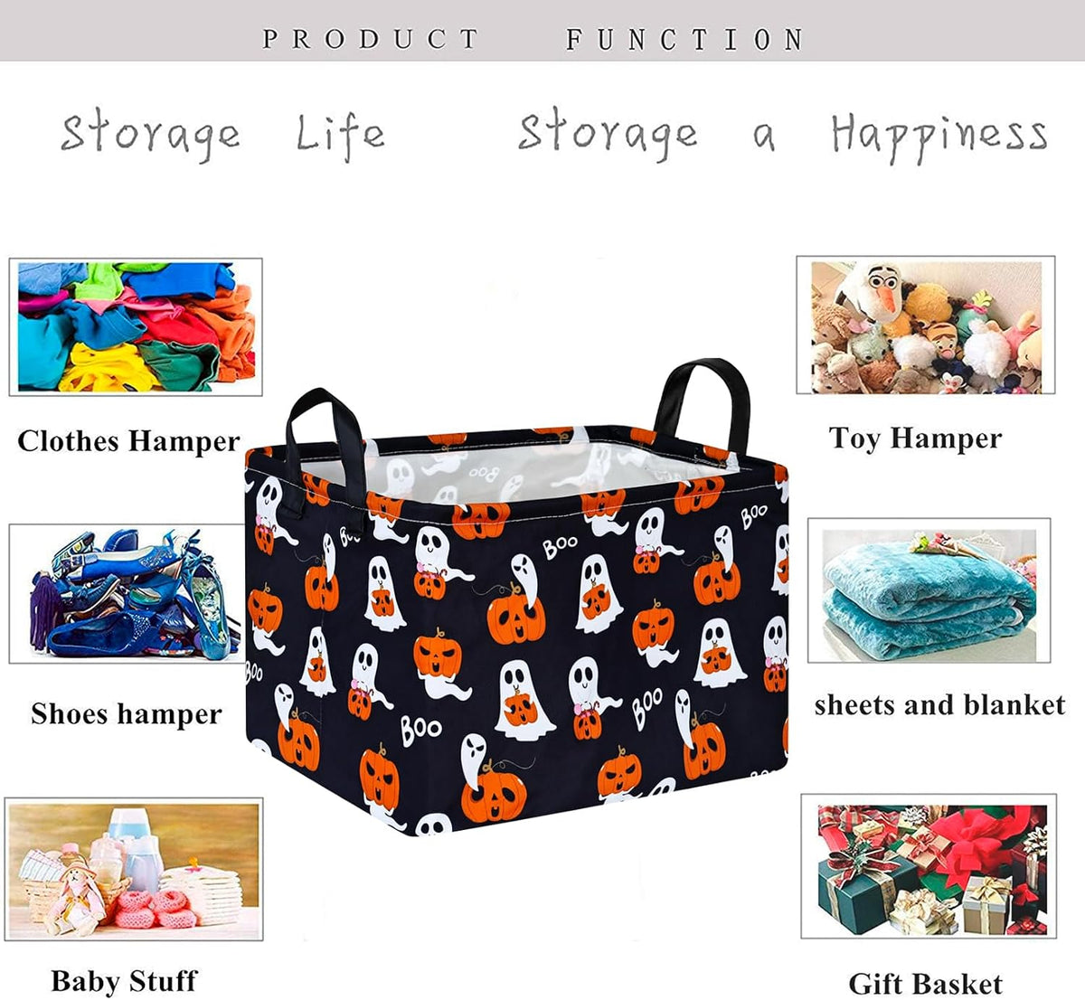 Square Storage Basket Gift Shelf Basket Storage Bin, Nursery Basket Organizer Box for With Handles for Room Deco (Excavator)