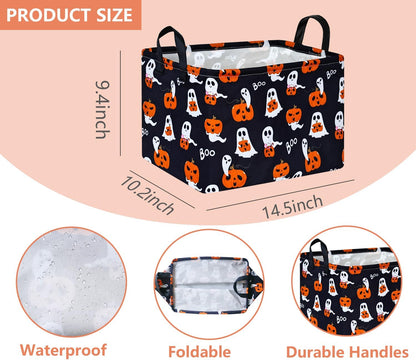 Square Storage Basket Gift Shelf Basket Storage Bin, Nursery Basket Organizer Box for With Handles for Room Deco (Excavator)