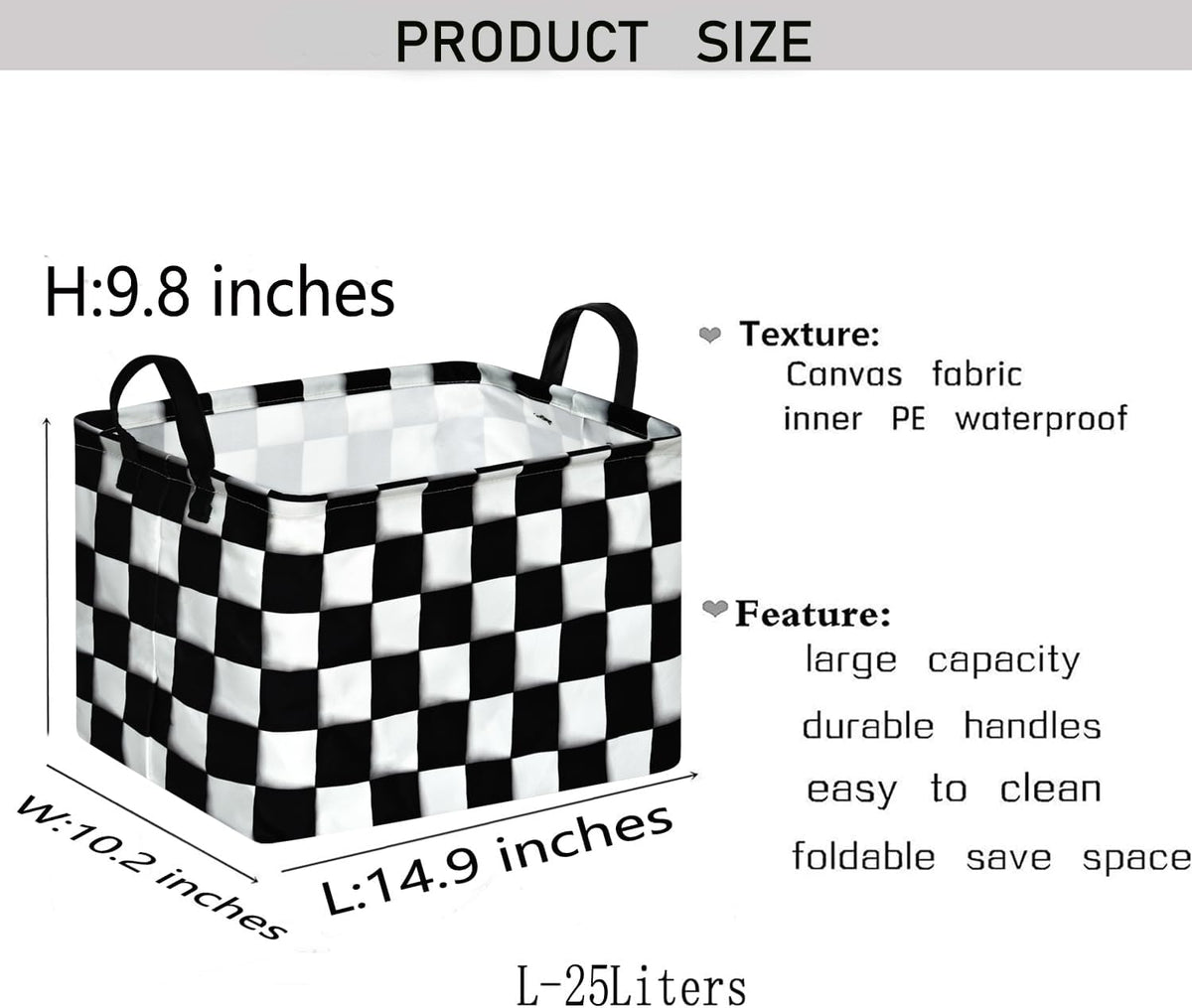 Square Storage Basket Gift Shelf Basket Storage Bin, Nursery Basket Organizer Box for With Handles for Room Deco (Excavator)