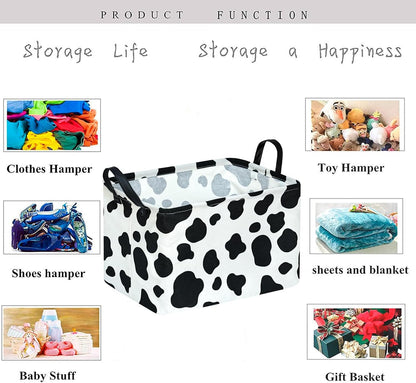 Square Storage Basket Gift Shelf Basket Storage Bin, Nursery Basket Organizer Box for With Handles for Room Deco (Excavator)